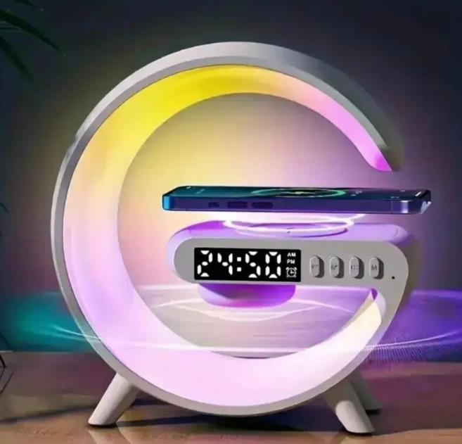 Smart G - Lamp: Wireless Charger, Bluetooth Speaker & Clock