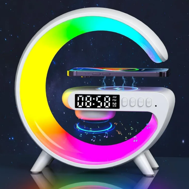 Smart G - Lamp: Wireless Charger, Bluetooth Speaker & Clock