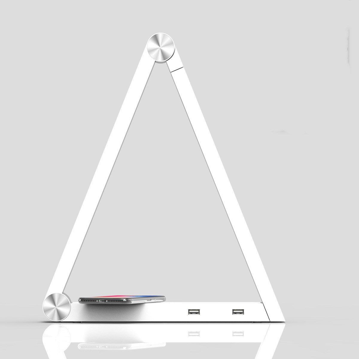 Minimalist Triangle LED Desk Lamp with Wireless Charger