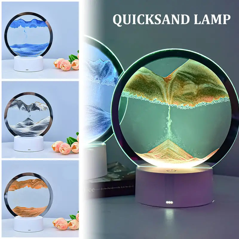 RGB LED Moving Sand Art Table Lamp