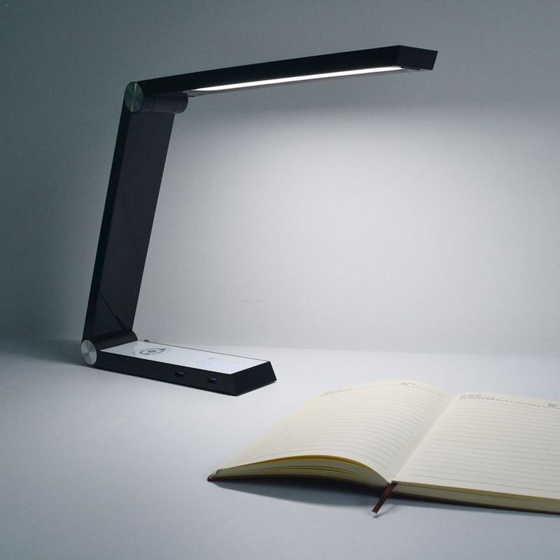 Minimalist Triangle LED Desk Lamp with Wireless Charger